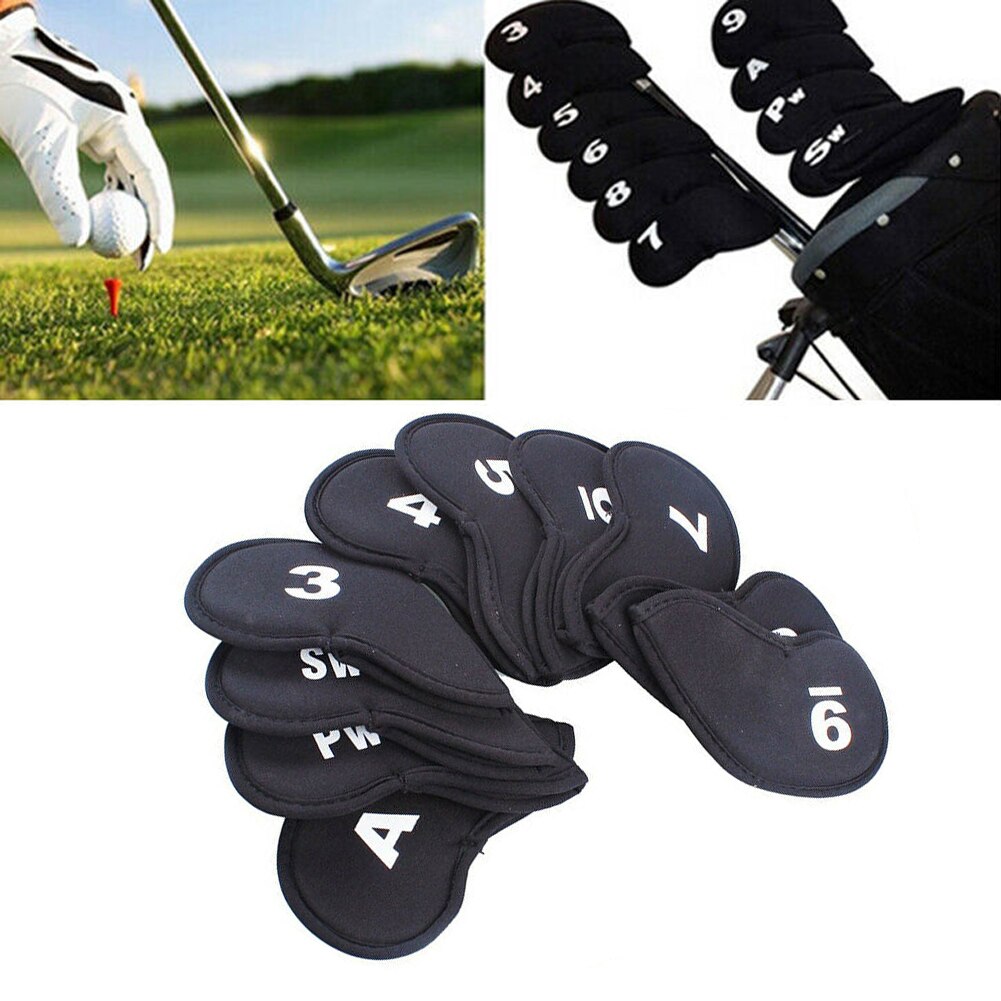 10 Stks/set Training Cue Neopreen Golf Head Cover Case Driver Fairway Praktische Club Putter Protector Duurzaam Outdoor Sport