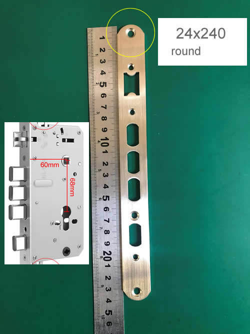 Serrure d'empreintes digitales, corps de serrure d'équipement dédié, structure d'engrenage interne, anti-coincement pour serrure intelligente, rembourrage 6068 pour différentes tailles de panneaux: CRIMSON / 22*168 (5072)