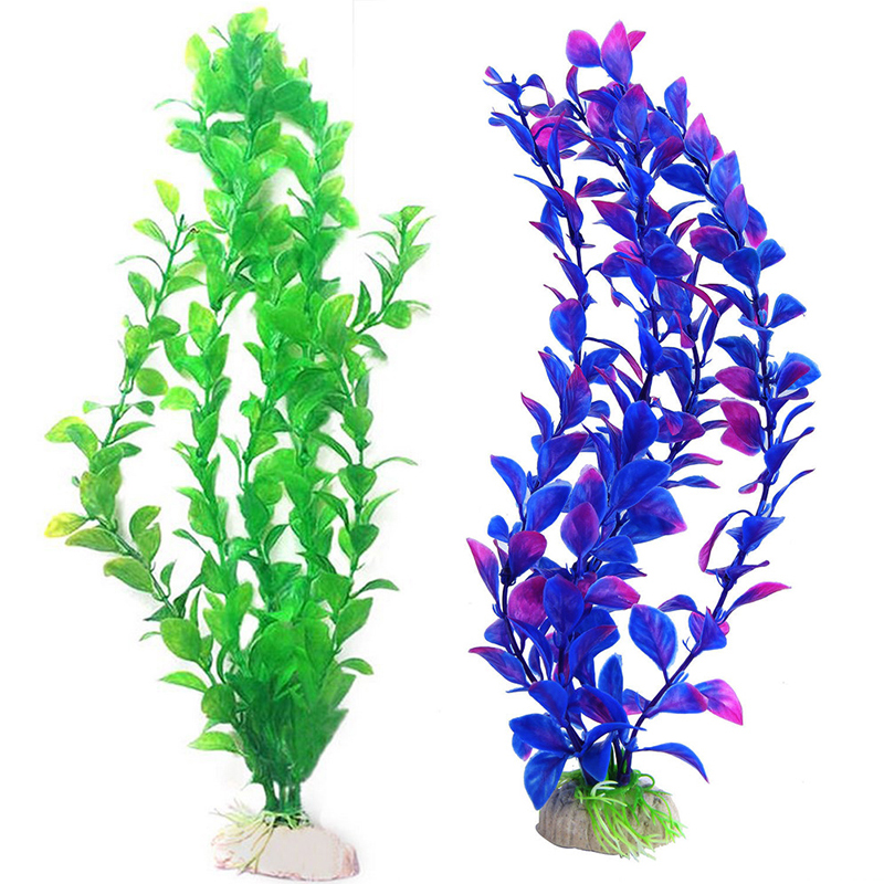 Plantas artificiales de decoración para acuario, suministros decorativos para pecera, adornos de paisajismo, accesorios de acuario