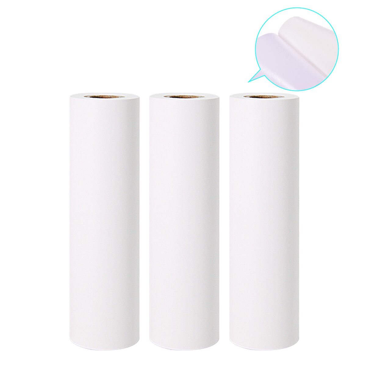 Papier auto-adhésif blanc 110x30mm, 3 rouleaux de papier autocollant imprimable pour imprimante thermique Portable