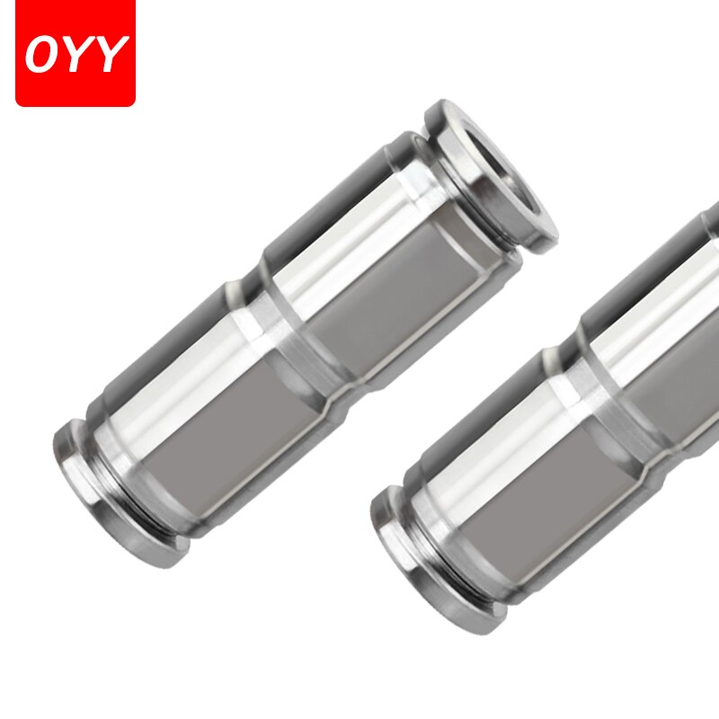 304 Stainless Steel Quick Connector Hose Straight Through High Temperature Resistance PU4/6/8/10/12/14/16 Pneumatic Fittings