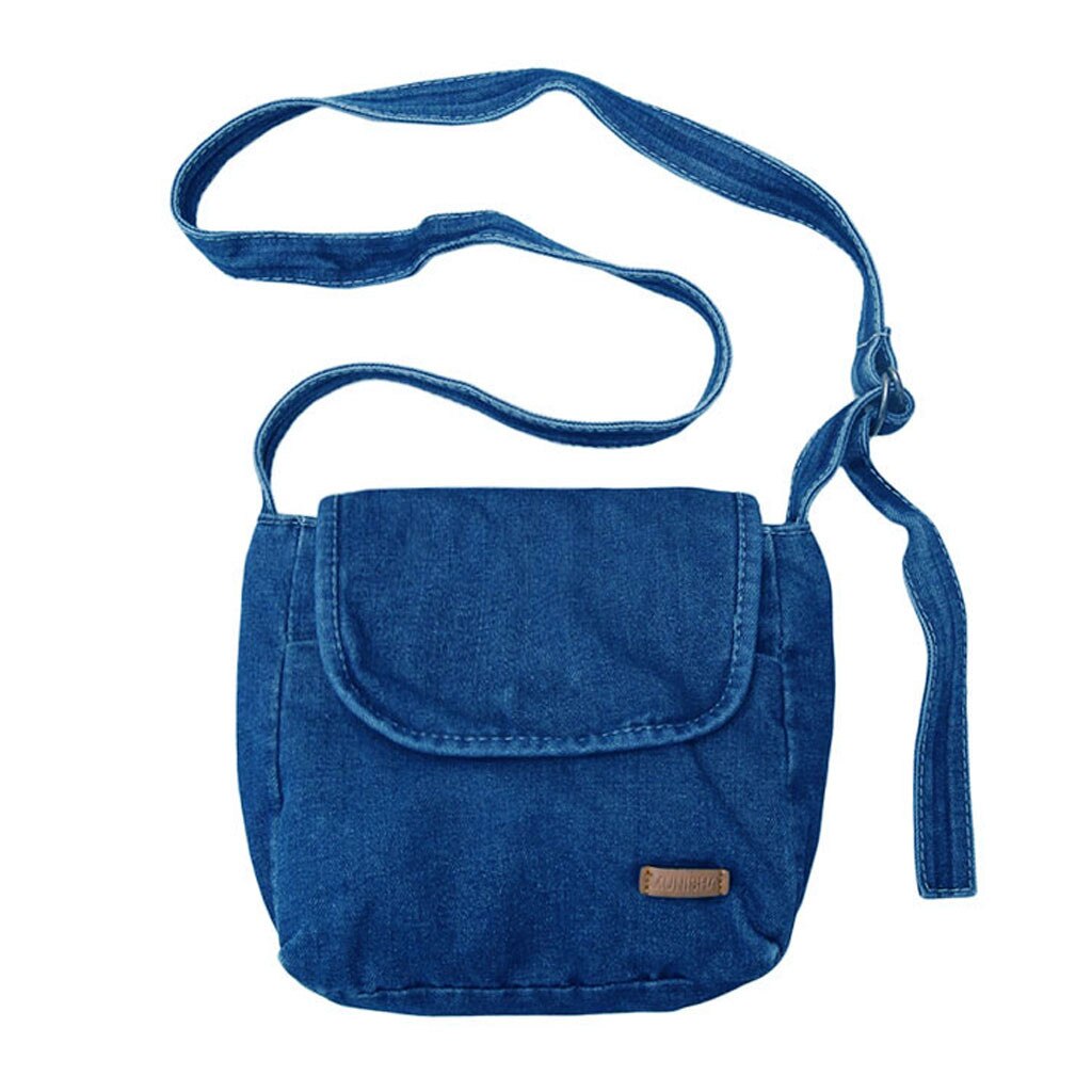 Delle Donne di modo 2019 Retro Sacchetto del Messaggero Semplice Cowboy Borsa Studente Borsa A Tracolla Borsa di Tela Borsa Con Tracolla Tote #40: Dark Blue