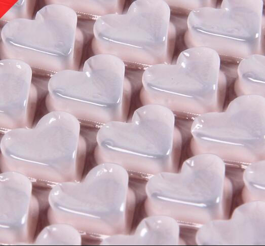 50 st hjärtformade bubbelpåsar uppblåsbara påsar skumplast för förpackningsmaterial dekoration 10*10cm (3.94*3.94 ')