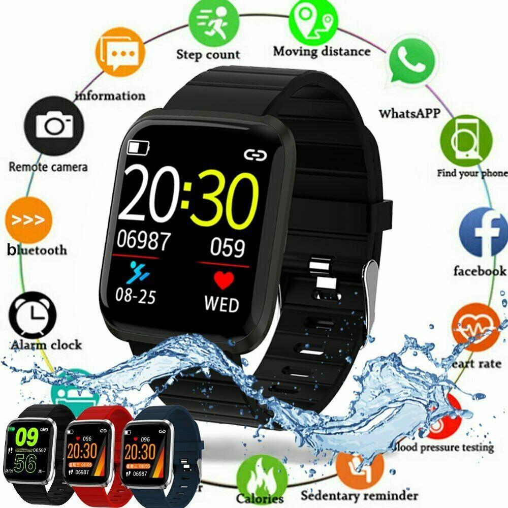 116 Pro Kleur Screen Smart Horloge Mannen Multi Sport Modi Hartslagmeter Bloeddruk Bloed Zuurstof Smartwatch Vrouwen Mannen