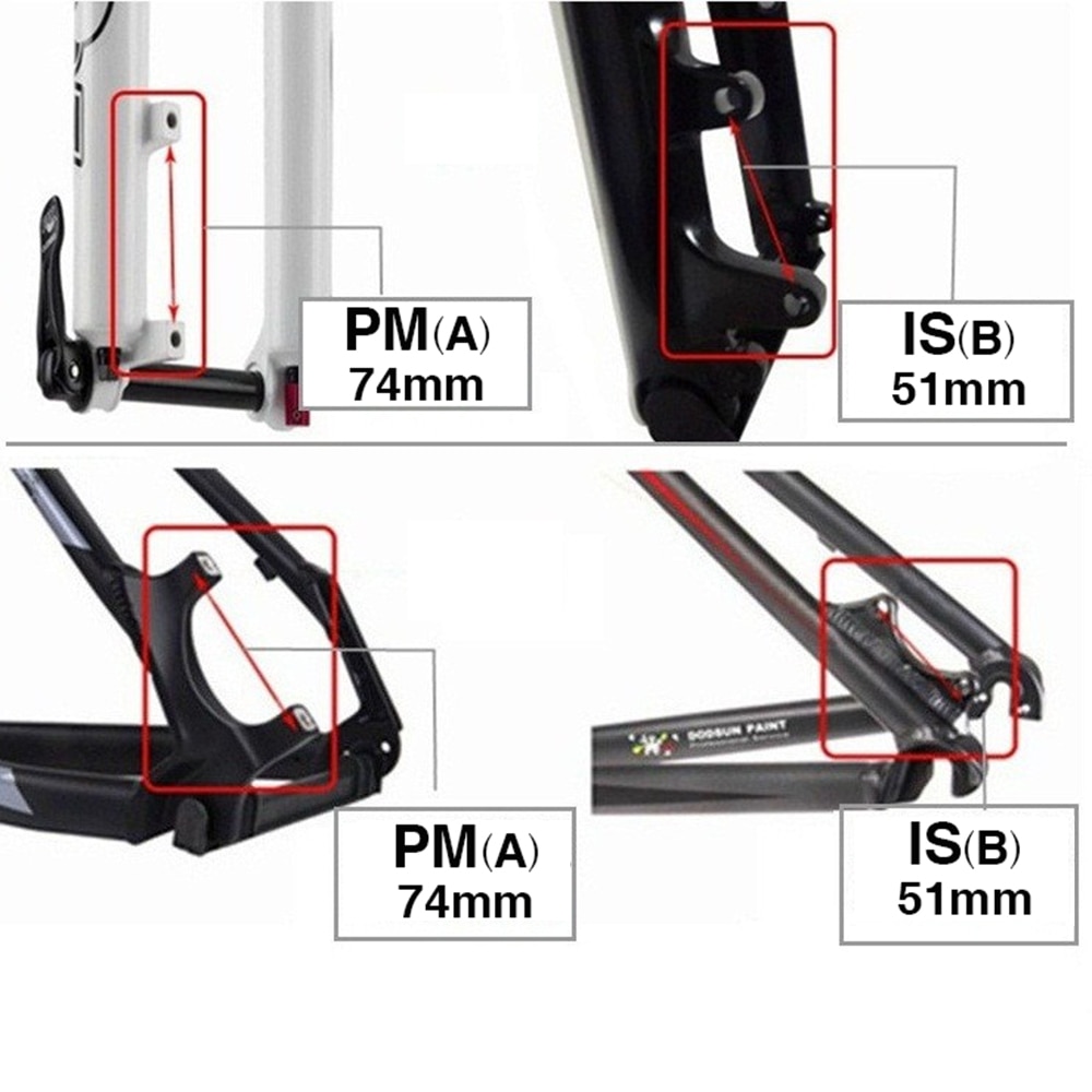 Soporte de freno de disco de bicicleta de montaña, adaptador de freno de disco para bici de montaña, delantero y trasero, 140, 160, 180, 203mm