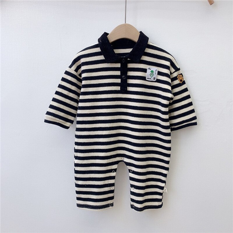 MILANCEL baby romper classical striped baby boys rompers loose style Koran baby jumpsuit: 3-6M