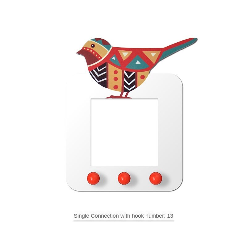 Bon augure oiseau interrupteur décoration pâte moderne Simple cadre couverture prise Protection couverture peut être carte peut coller Stickers muraux: 13