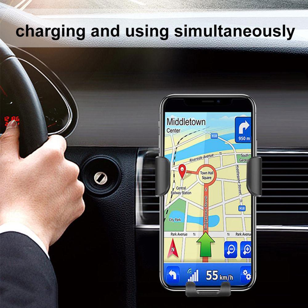 Fast Qi Car Wireless Charger For iPhone XS Max XR X Samsung S10 S9 Intelligent Wireless Charging Phone Car Holder For Xiaomi