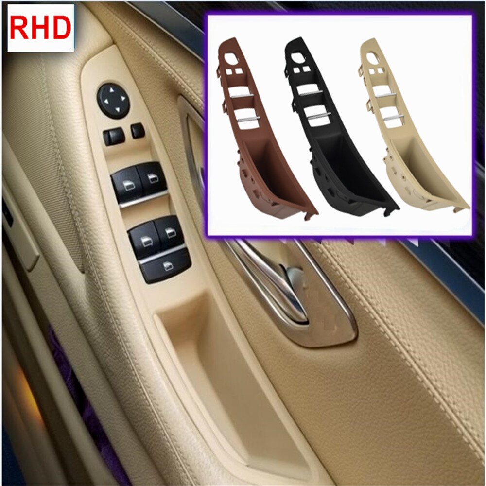 Rechterhand Drive Rhd Voor Bmw 5 Serie F10 F11 Grijs Beige Zwart Auto Interieur Armsteun Handvat Inner Panel pull Trim Cover