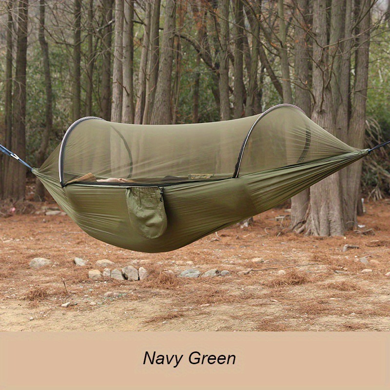 1pcs Anti-Side Flip Mosquito Proof Camping Hammock with Insect Net Portable Outdoor Hammock for Camping Lightweight Travel Bed