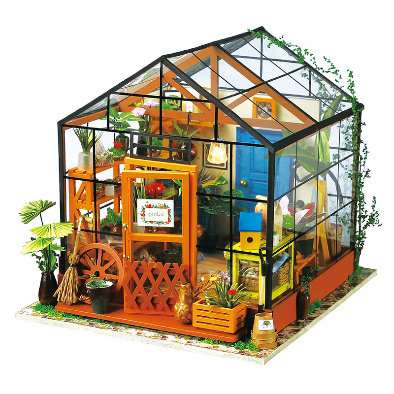 Robotime Diy Houten Miniatuur Dollhouse 1:24 Handgemaakte Poppenhuis Model Building Kits Speelgoed Voor Kinderen Volwassen
