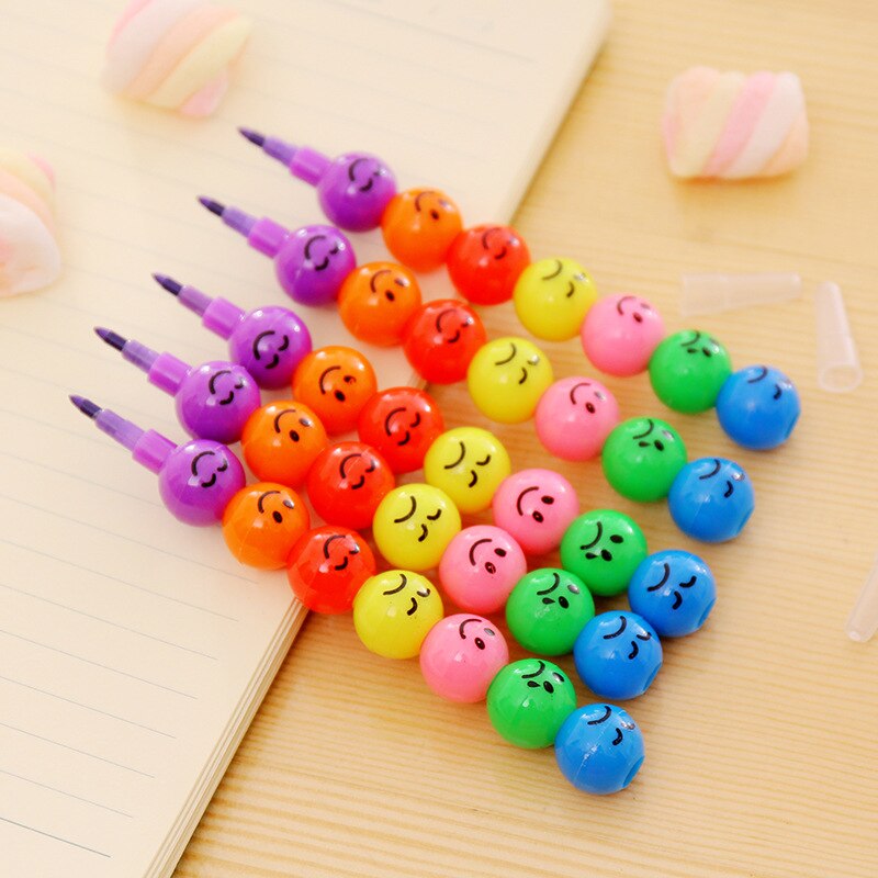 Mohamm 1Pc sud-coréen Smiley Crayon confit gourde Crayon stylo papeterie fournitures scolaires