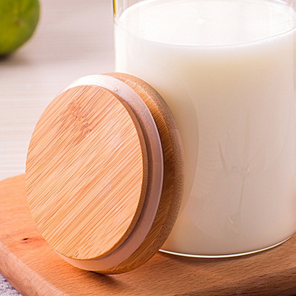Organizador de vidro transparente, garrafa de armazenamento de vidro de borosilicate para cozinha, ingrediente de alimentos, jarra de armazenamento de biscoito