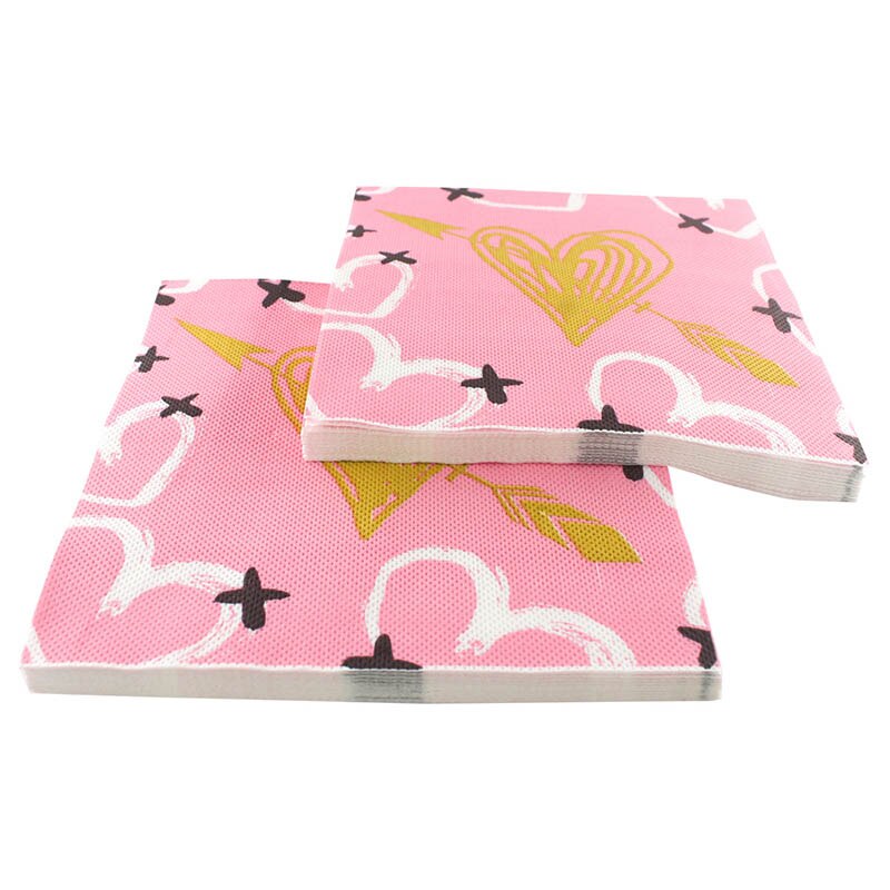 Liefde Hart Tafel Papieren Servet Voor Valentijnsdag Сервировочная Салфетка I Love U Tissue Handdoek Verjaardagsfeestje Bruiloft Decoratie
