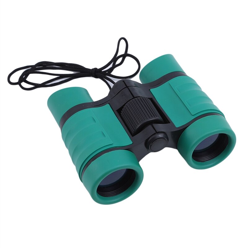 Ingrandimento 4x binocolo per bambini telescopio binocolo per bambini giocattolo pellicola blu per piccole mani Bird Watching viaggi escursionismo: green