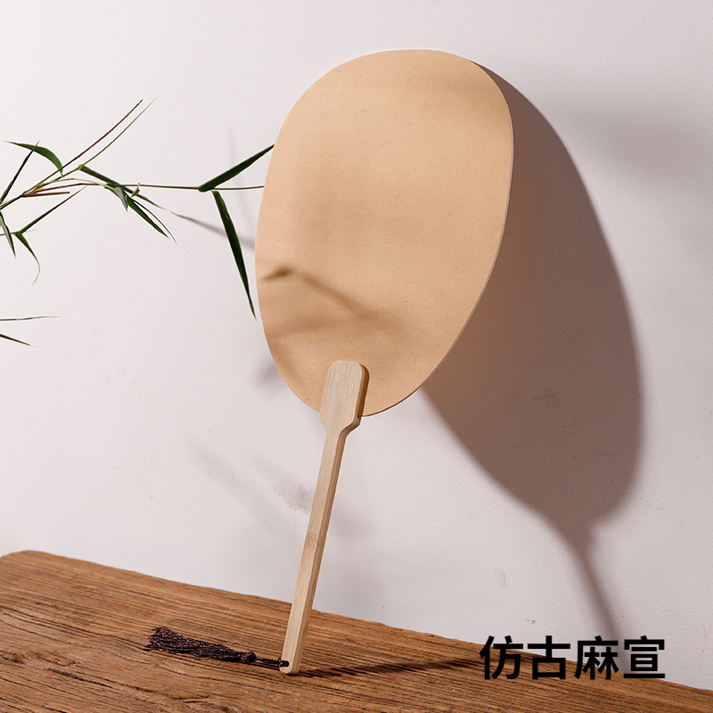 Groep Fan Dikke Rijst Papier Blanco Hand Fan Hand Schilderen Diy Ventilateur Abanicos Para Boda Hanfu Prestaties Props Draagbare: Zilver