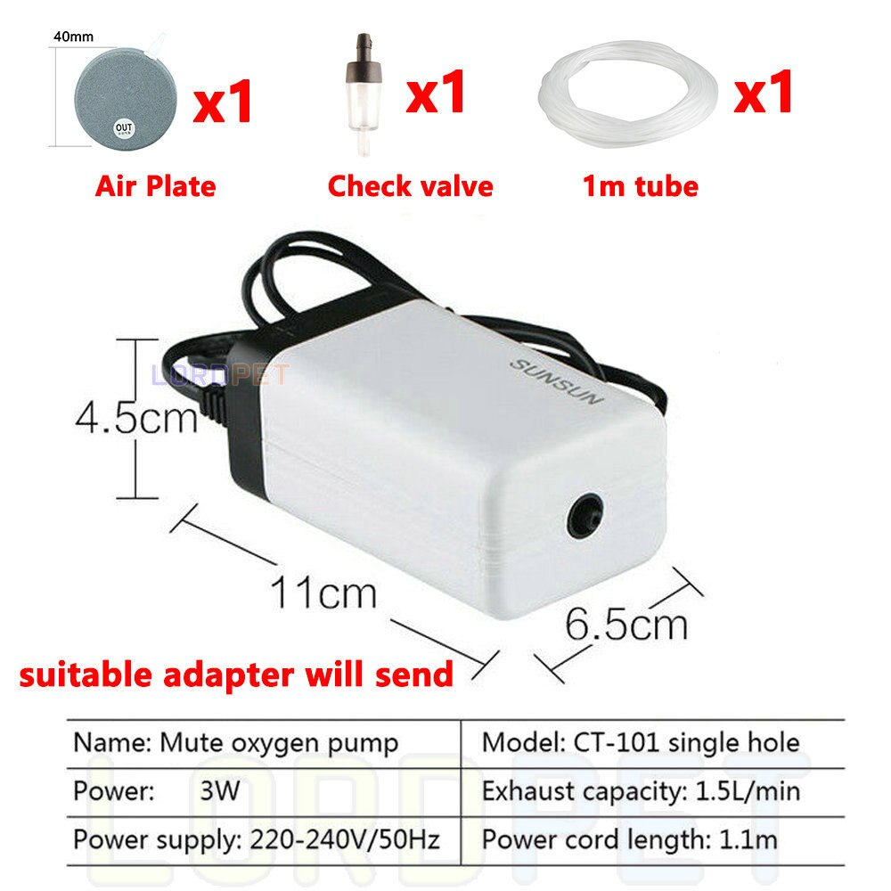 Sunsun Luftpumpe Belüfter Einstellbare Sauerstoff Pumpe Ultra Leise Luft Kompressor Einzigen Doppel vier Auslauf 220v Für Aquarium: ct10102