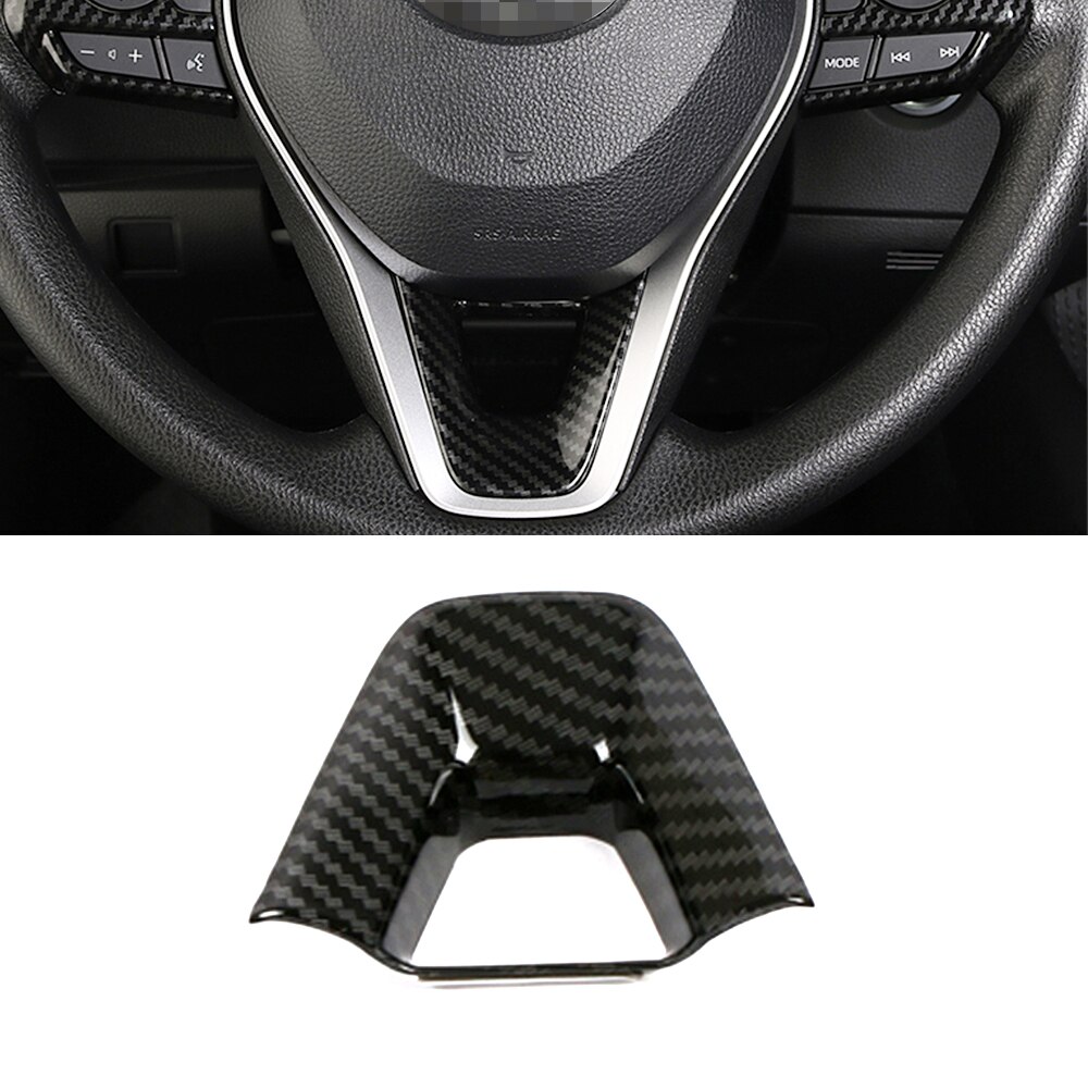For Toyota Rav 4 Rav4 5 Gen Carbon Fiber Printed ABS Interior Moulding Center Console Dashboard Modify Decoration: Style C