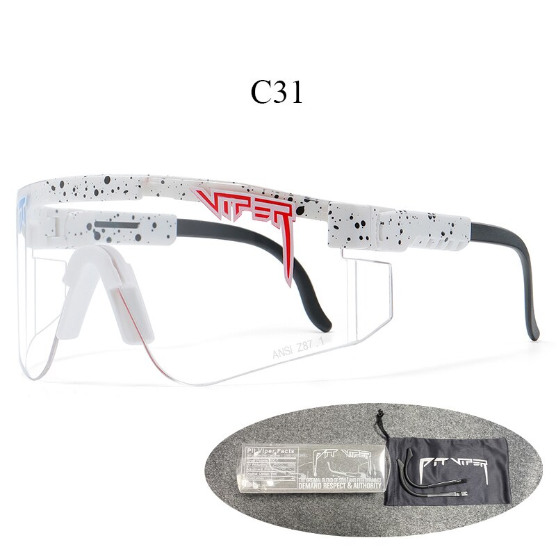 Pit Viper Vissen Zonnebril Outdoor Bril Sportbrillen Fietsen UV400 Fiets Zonnebril Mtb Goggles Met Case: C31