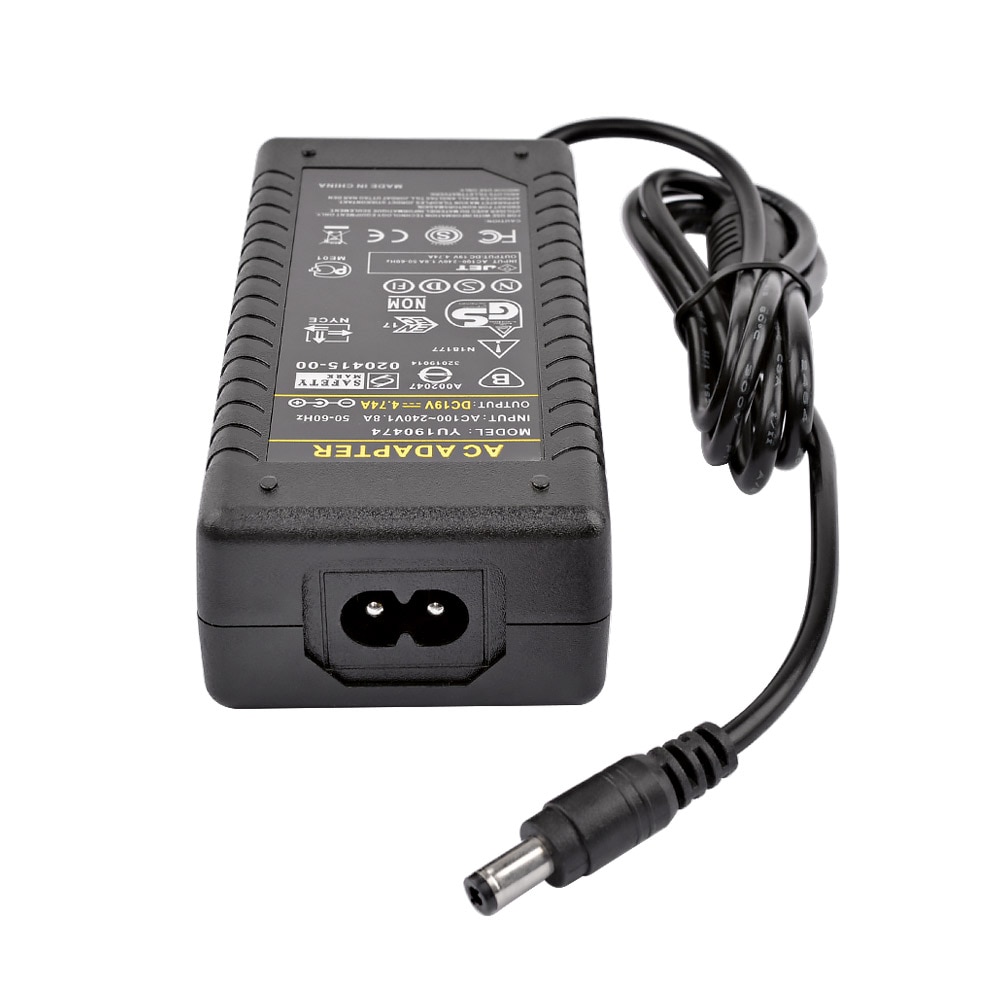 AIYIMA-Adaptador de AC100V-240V de 19V, DC19V 4.74A, enchufe europeo y estadounidense, cargador de fuente de alimentación de 5,5x2,2 MM para amplificador de potencia de ordenador portátil