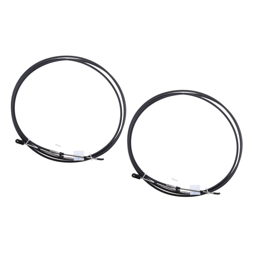 2pcs 10FT Universal Throttle Cable for Boat Inboard Engine Control Lever
