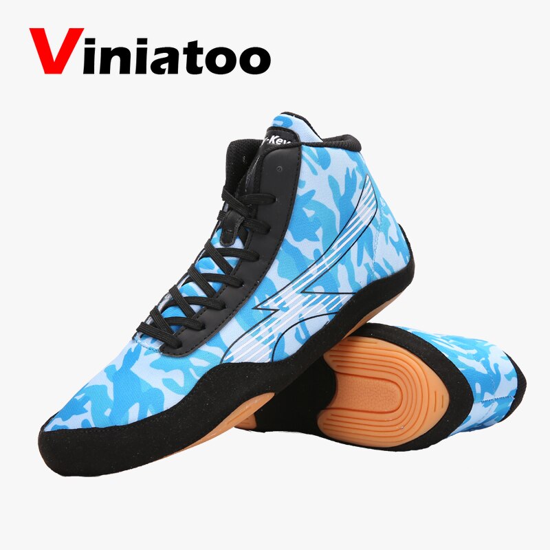 Wrestling Shoes Men Breathable Mesh Wrestling Footwears Anti Slilp Flighting Sneakers Male Boxing Shoes