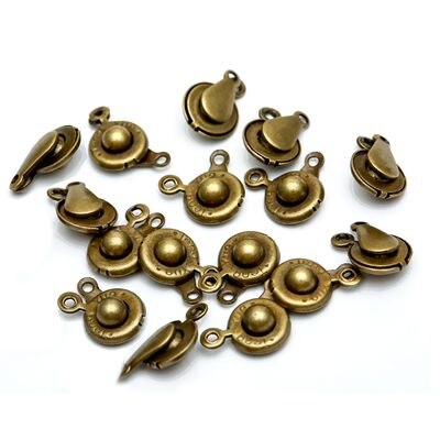 30 Sets 15X8 Mm Snap Sluitingen Voor Armbanden Ketting Sieraden Maken Sluiting Haken Connector Charms Diy Accessoires: Copper