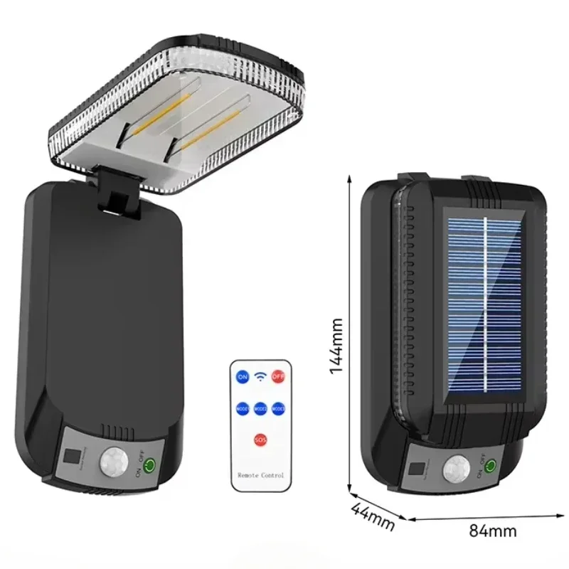 Opvouwbare led-wandlamp op zonne-energie, waterdichte spotlamp met afstandsbediening, pir-bewegingssensor, wandlamp op zonne-energie: Roos