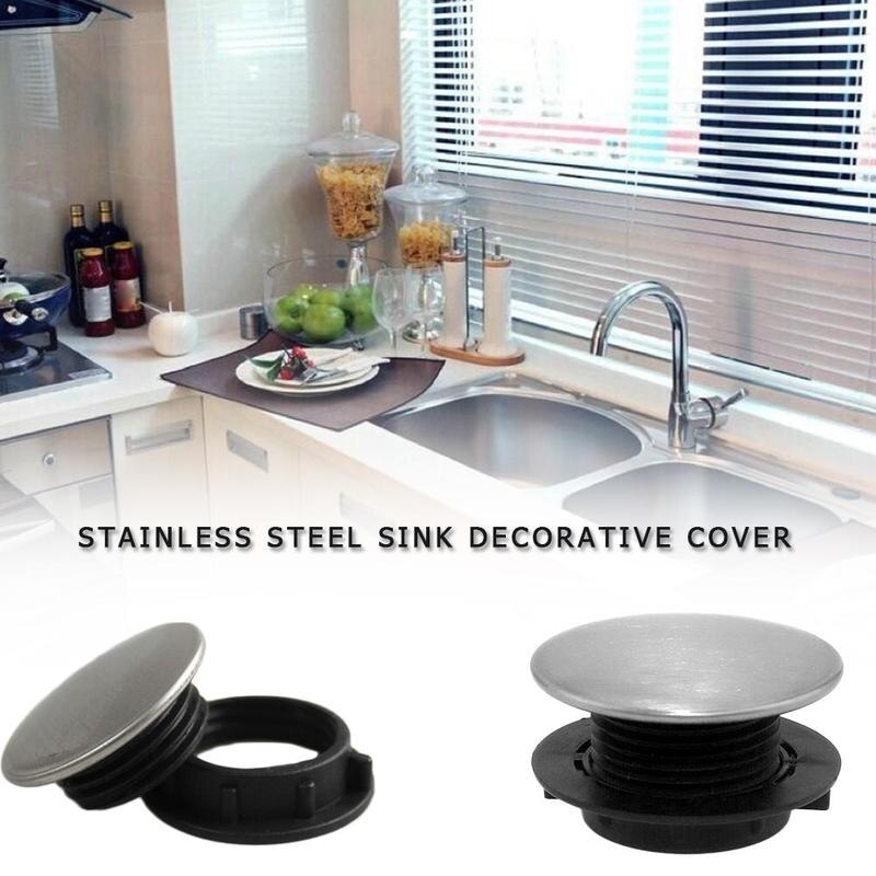 Stainless Steel Sink Plug Drain Basin Faucet Hole Cover Tool Accessories Dispenser Bathroom System Drainage Drainage Cover R3W4