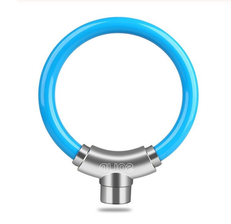 Mini Locks Chains And Locks 2 buttons Portable Zinc Alloy Mountain Bike Ring Lock Anti-theft Lock Bicycle Road Bike Safety lock: Blue