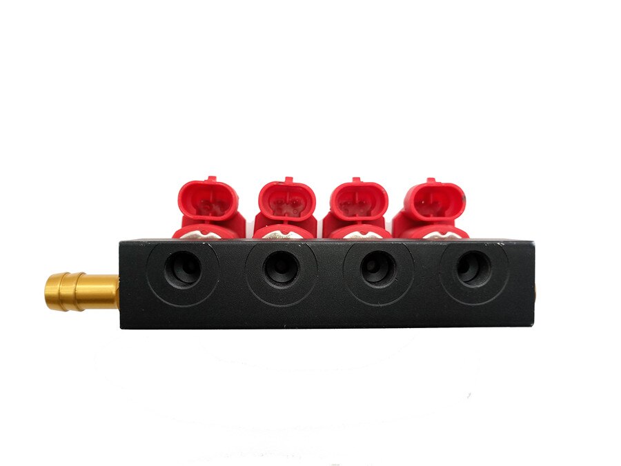 Silent high speed 4 cylinder injector rail adapter for CNG LPG gas fuel car conversion kits