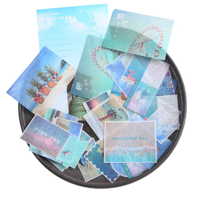 Mohammed travel series en papieren stickerpakket handboek dagboek dagboek decoratieve sticker papier scrapbooking doe-het-zelf knutselen briefpapier: J
