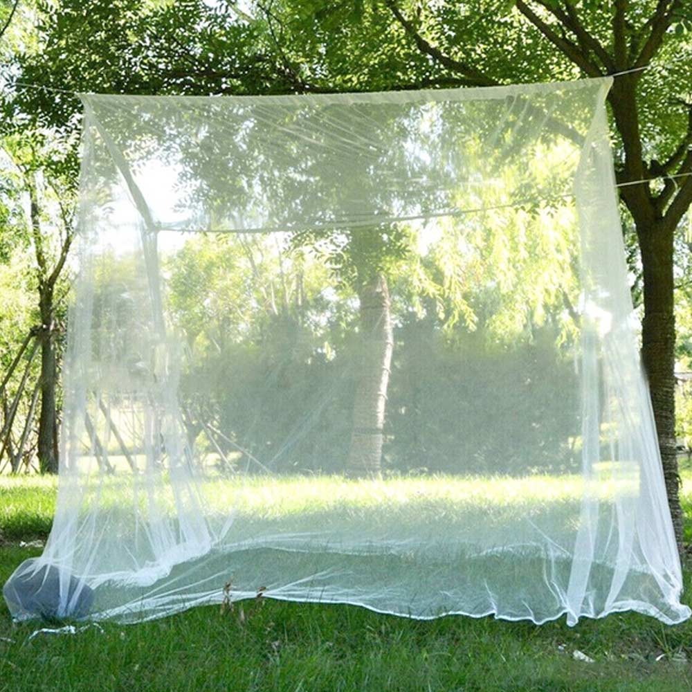 Outdoor Wandelen Camping Klamboe Wit Mesh Draagbare Vierkante Opvouwbare Opbergtas Ultralight Tent Tuinhuisje Cloud