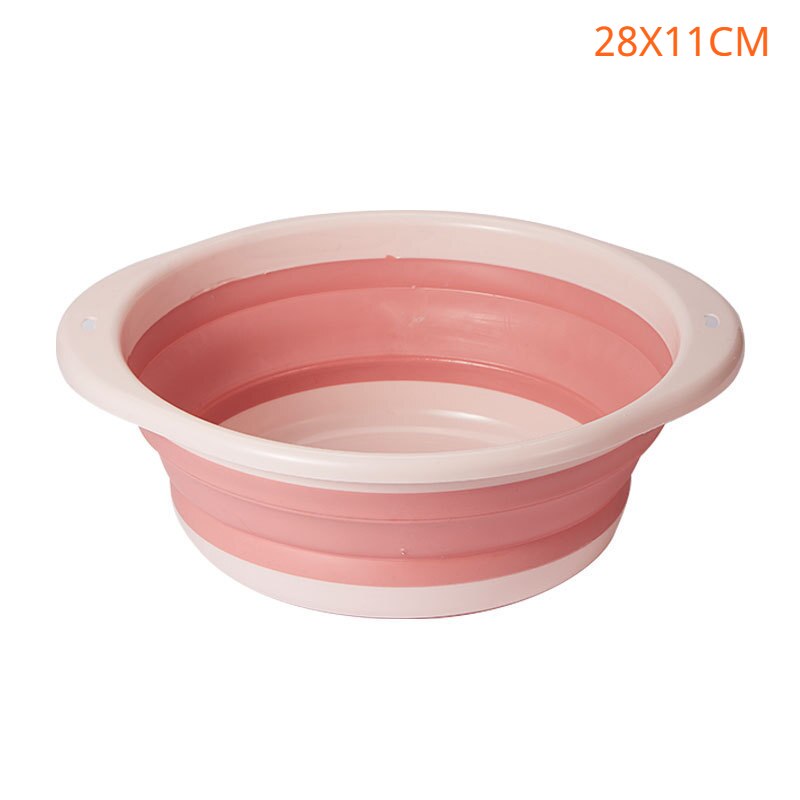 Lavabo plegable portátil para bebés, lavamanos de viaje para el hogar, artículos esenciales para dormitorio: pink  28X11CM