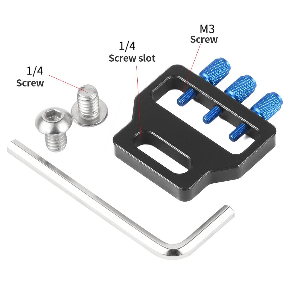 BGNing SLR Cable Clamp for BMPCC 4K 6K for HDMI USB Wire Clip Mount Adapter Fix for Cinema Camera Cage Quick Release L Plate