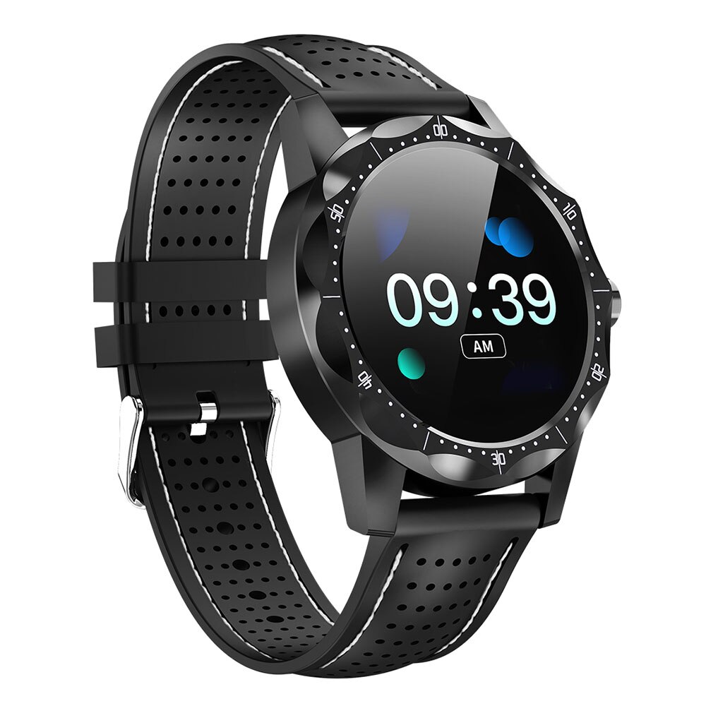 Homme Sport FitnessTracker Bluetooth Smartwatch hommes rappel d'appel numérique montre pour IOS Android 1.3 pouces écran Relogio Inteligente: white01-89