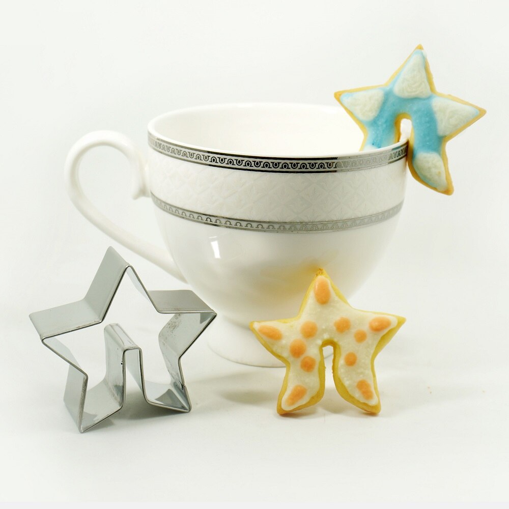 1 pcs Rvs multi vormige Koekjes Cutter Cup Opknoping Mok Decor Cookies Chocolade Mould keuken bakken tools: Star