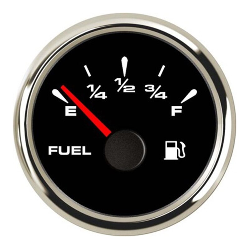 Marine Fuel Gauge Boat Gas Meter Level-Diesel Automotive for Car Vehicle SUV with LED Backlight Signal Adjustable: B