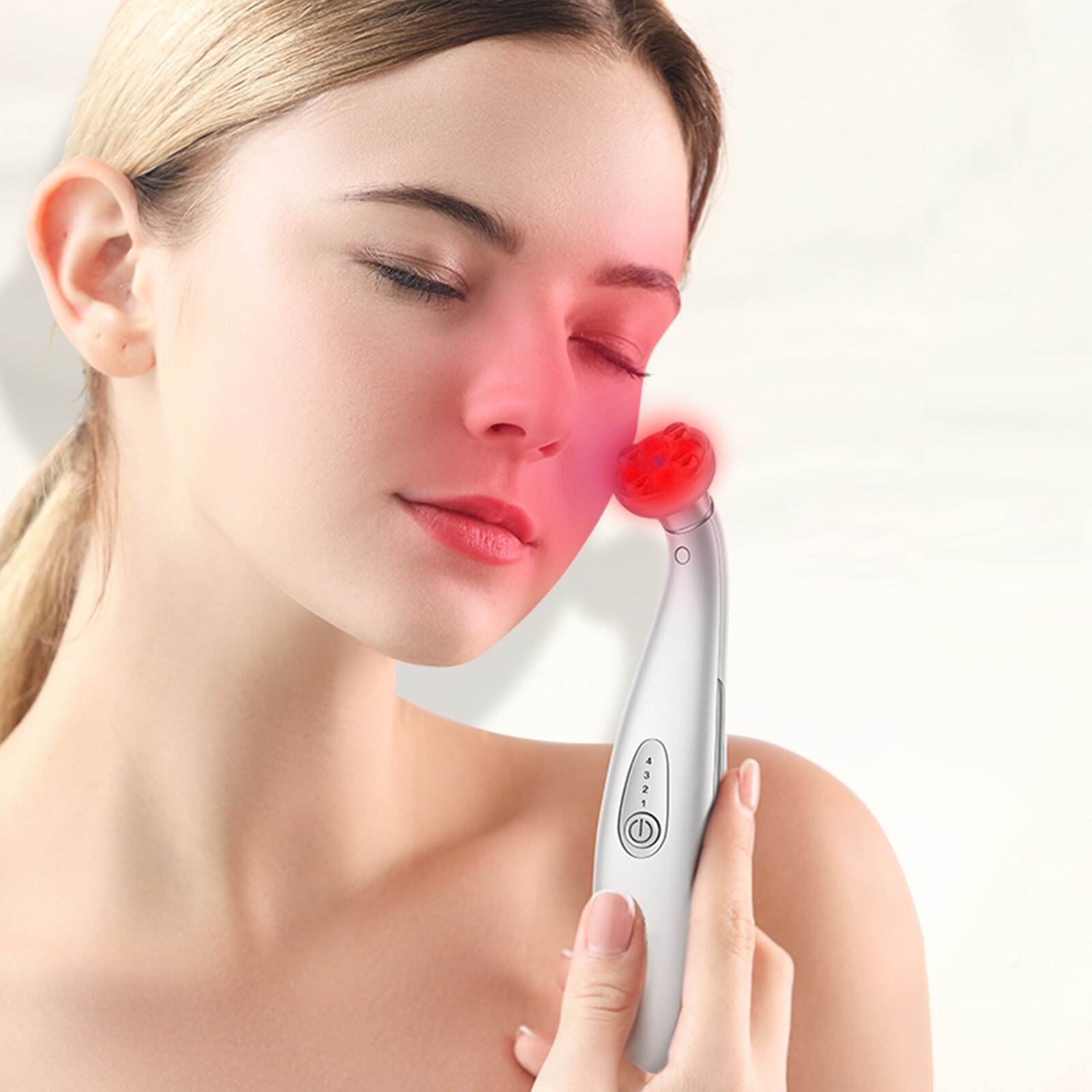 Eye Massage Eyes Facial Massager Wand for Dark Circles Puffiness & Fatigue Removal USB Rechargeable Eye Face Massage Eye Beauty