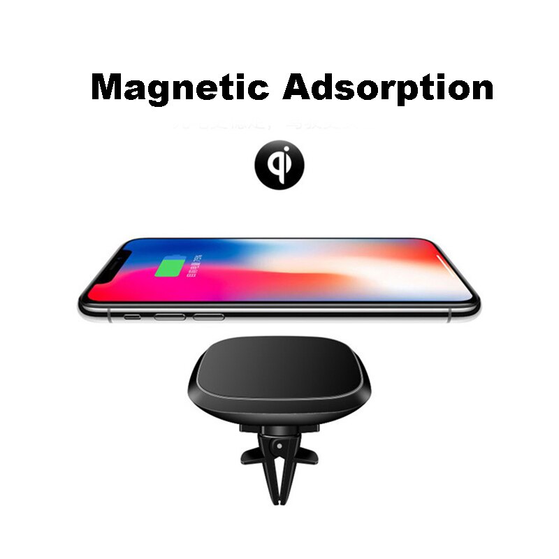 Qi Draadloze Fast Charger Auto Mount Houder Stand Voor Iphone 1112 Xs Max Samsung Telefoon Dock Station Magnetische Adsorptie Opladen