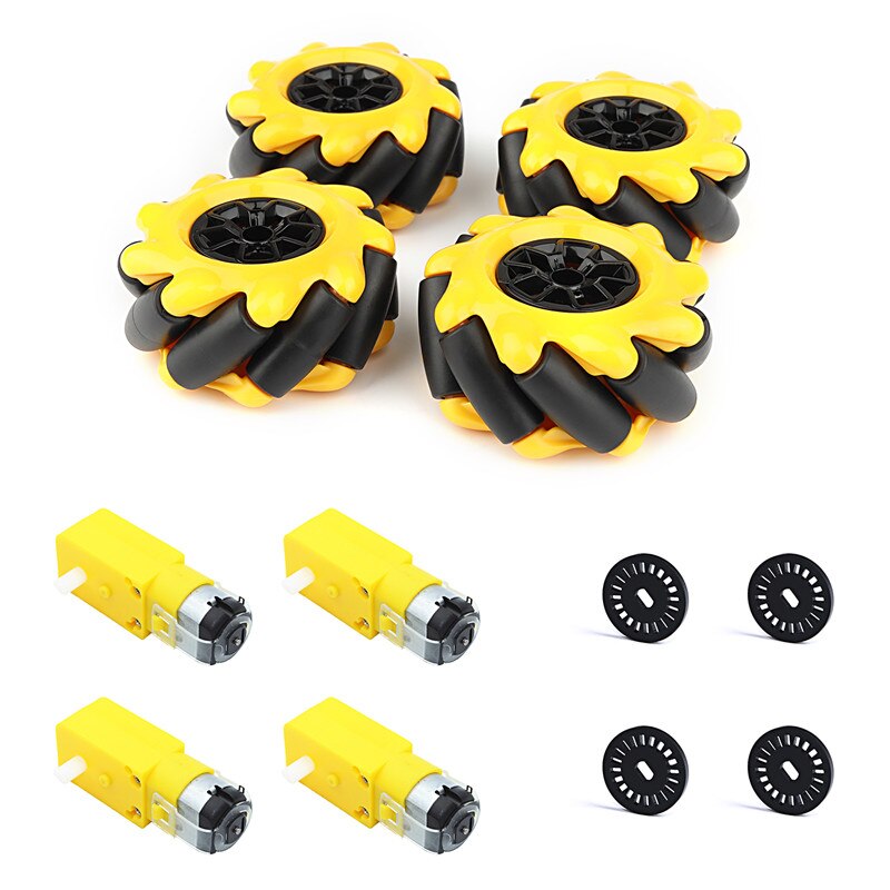 Tt Motor 4wd Omni-Directional Mobile Trolley Mcnum Wheel Trolley Chassis Wheat Wheel 60mm