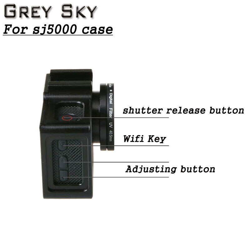 Sjcam  sj5000 beschermende behuizing + uv-filter aluminiumlegering kooi metalen frame voor sjcam  sj5000 wifi  sj 5000 sj5000x