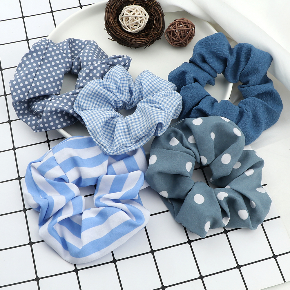 5 unids/lote Boo-tiful Scrunchies de satén de seda banda para el cabello de goma elástica grande coleta para mujer y niña accesorios para lazos para el cabello al por mayor: Morado