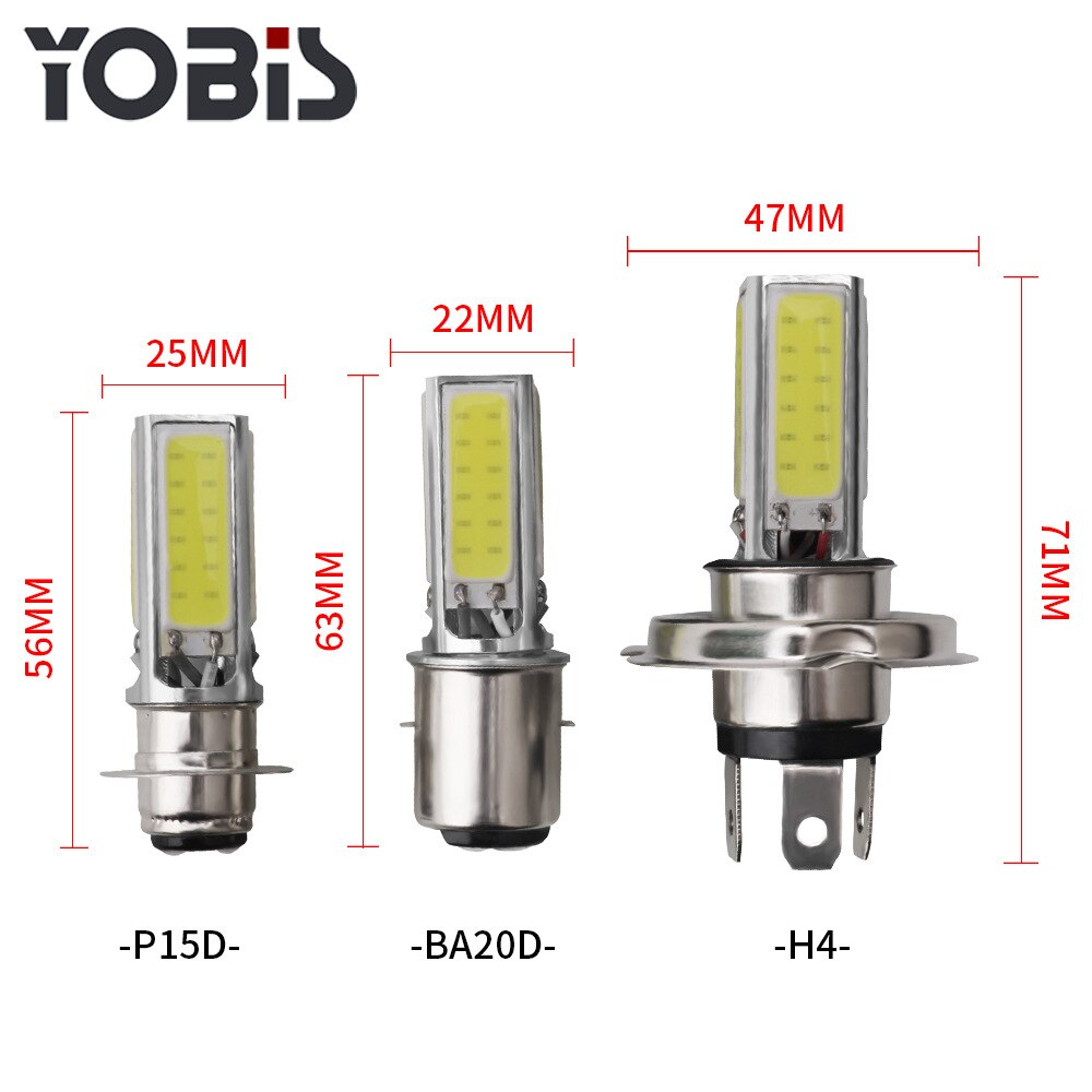 Automotive Led Lamp H4 P15D BA20D Led Cob 20W Led Mistlamp Motorfiets Led Koplamp Auto Lamp