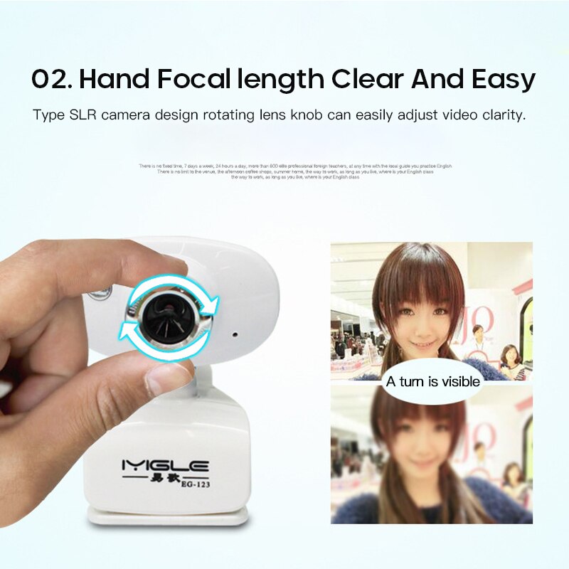 Computer Camera Usb 2.0 480P Laptop Computer Clip-On Usb Draaibare Nachtzicht Hd Webcam Video Online Klasse met Mic