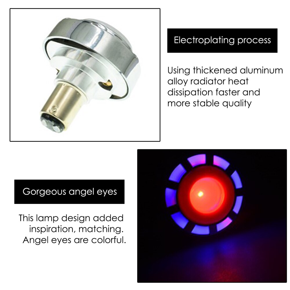1 pièces gradation ange oeil Flash moto phare queue frein feux arrière LED moto accessoires lampe de frein