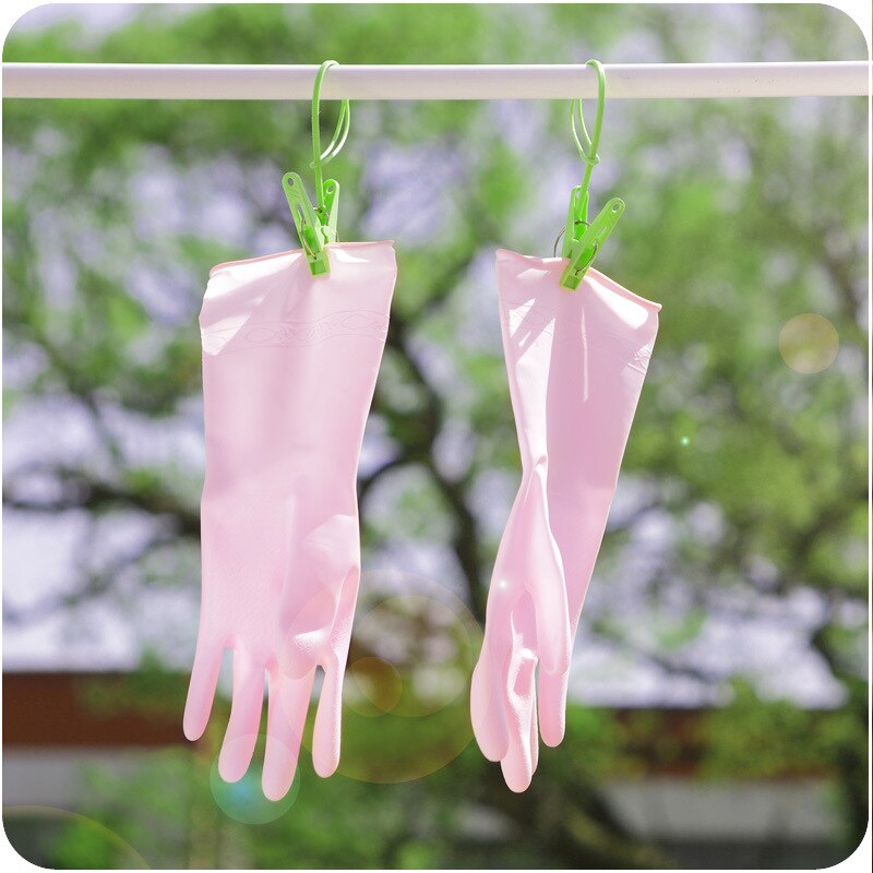 1Pair Emulsion Housework Clean Washing Laundry Gloves Scrubbing Gloves Kitchen DIY Healthy Non-stick Portable Waterproof