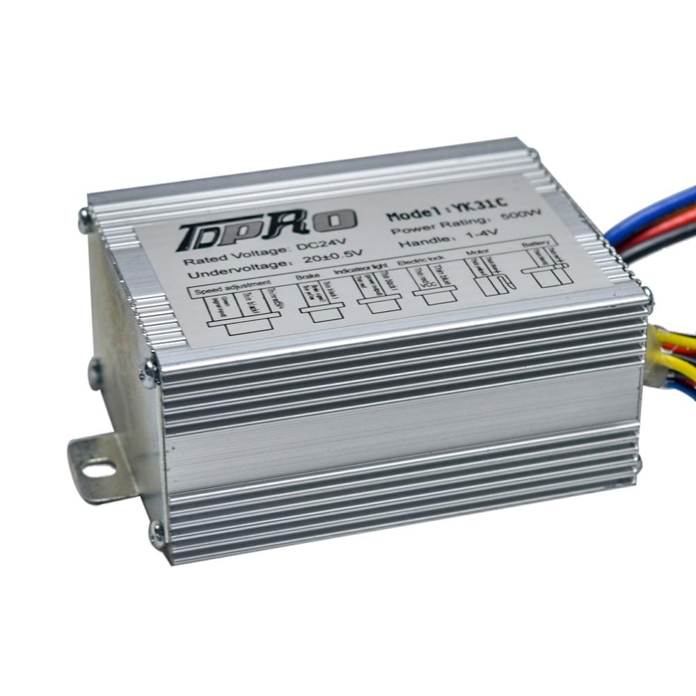 24v 500w motor børstehastighetskontroller for elektrisk sykkel sykkel scooter go kart