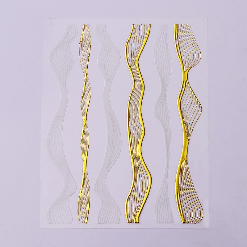 1 Pc Colorful Marple Leaf Gold Silver 3D Nail Sticker Flower Pattern Nail Art Transfer Stickers DIY Nail Decoraion: 29
