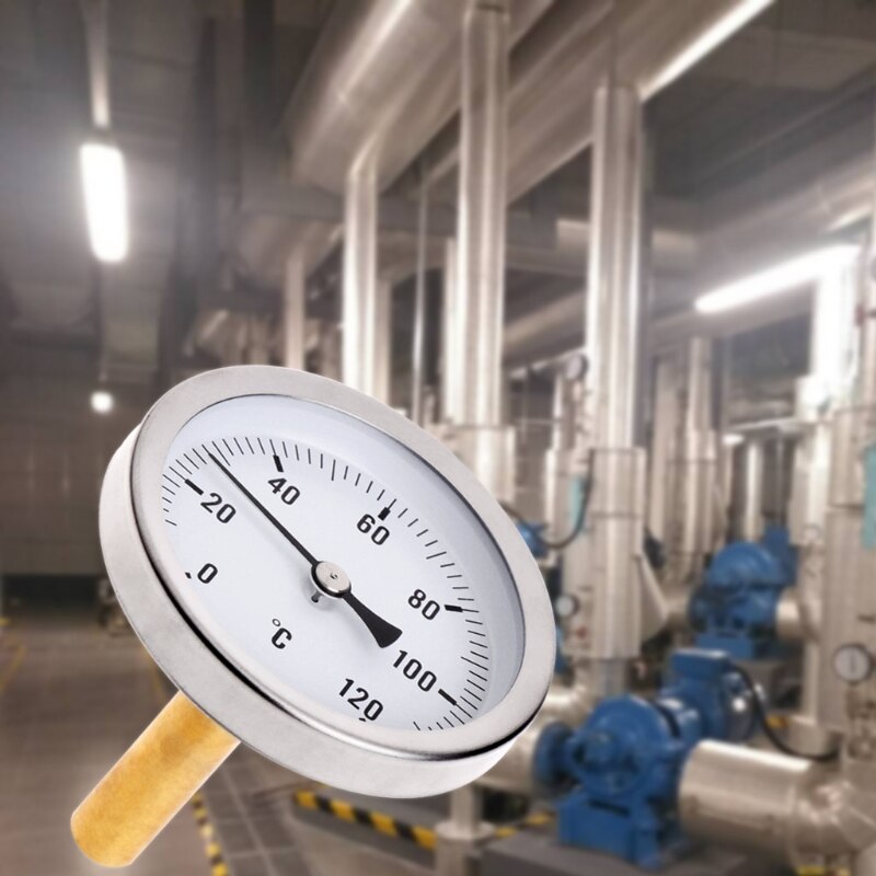 63Mm Wijzerplaat Horizontale Thermometer Aluminium Temperatuurmeter Meter Vloeibaar Water